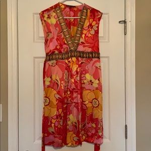 100% silk dress size Large
